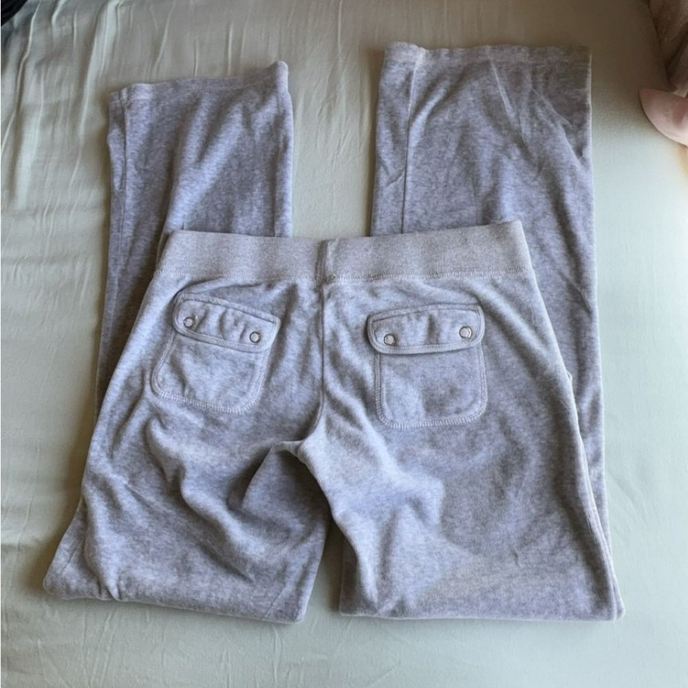 Vintage Y2K Juicy Couture Snap Pocket Lowrise Flared Sweatpants Medium